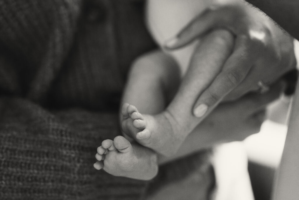 Close up of baby feet