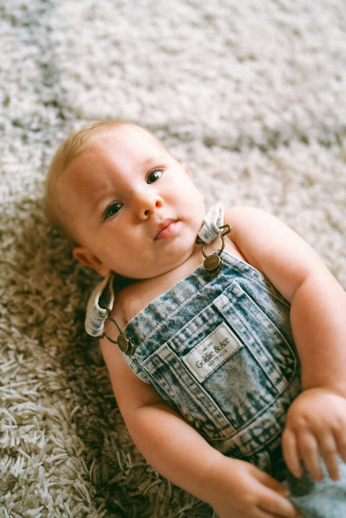Kids playing during an in-home motherhood shoot